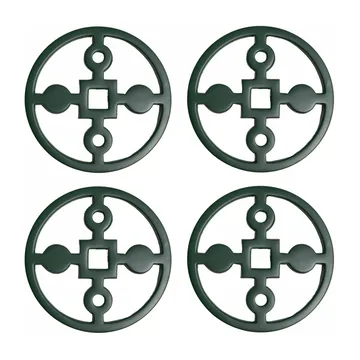 Anima Gemella glassunderlag 4-pakning  - Grønn - Hilke Collection