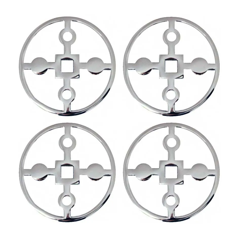 Anima Gemella glassunderlag 4-pakning , Nikkelbelagt messing Hilke Collection