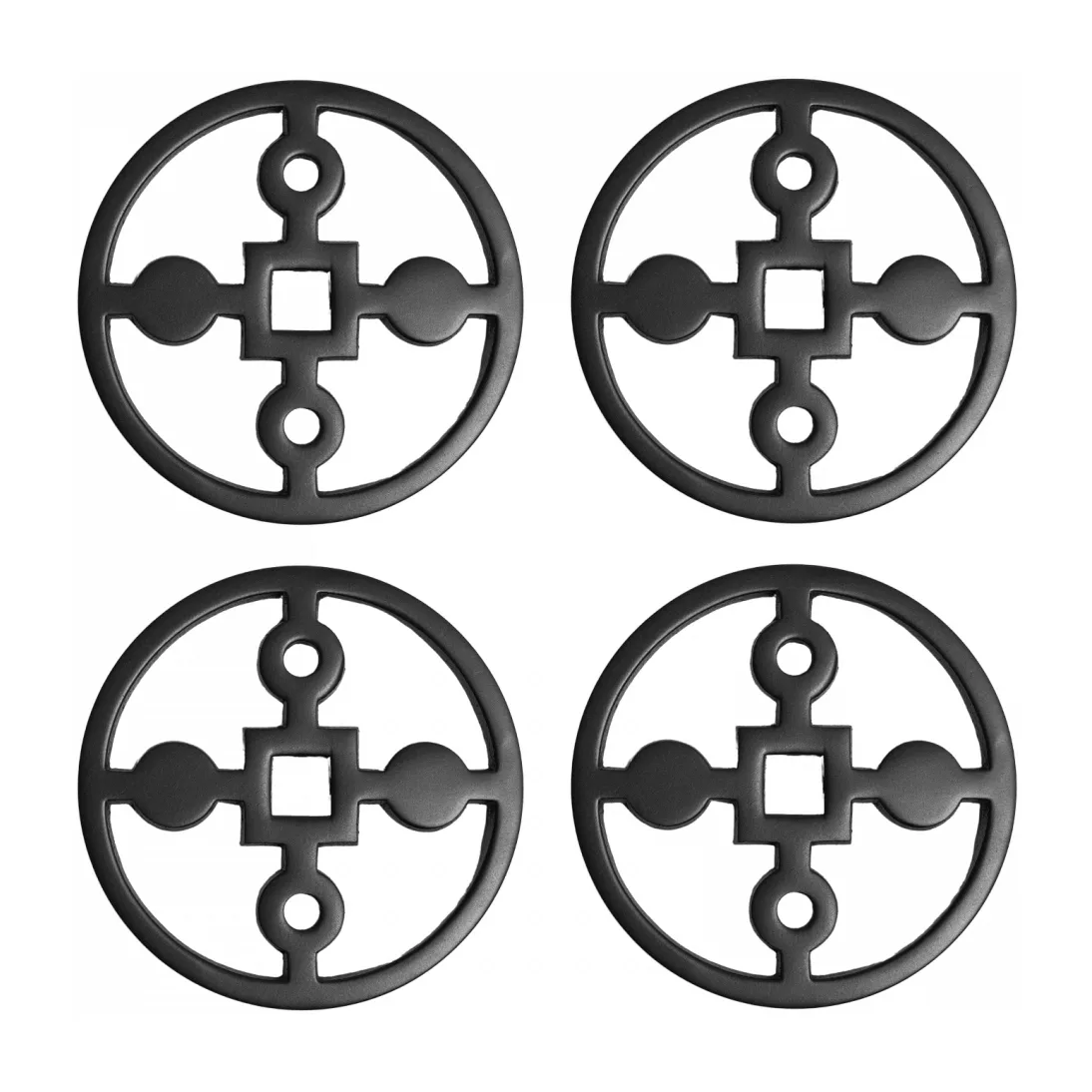 Anima Gemella glassunderlag 4-pakning , Svart Hilke Collection