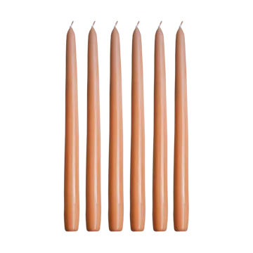 Herregårdslys 30 cm 6-pakning - Aprikos - Hilke Collection