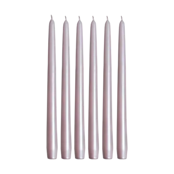 Herregårdslys 30 cm 6-pakning - Dimrosa Perle - Hilke Collection