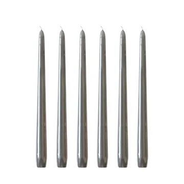 Herregårdslys 30 cm 6-pakning - Grå glans - Hilke Collection