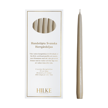 Herregårdslys 30 cm 6-pakning - Lys beige - Hilke Collection