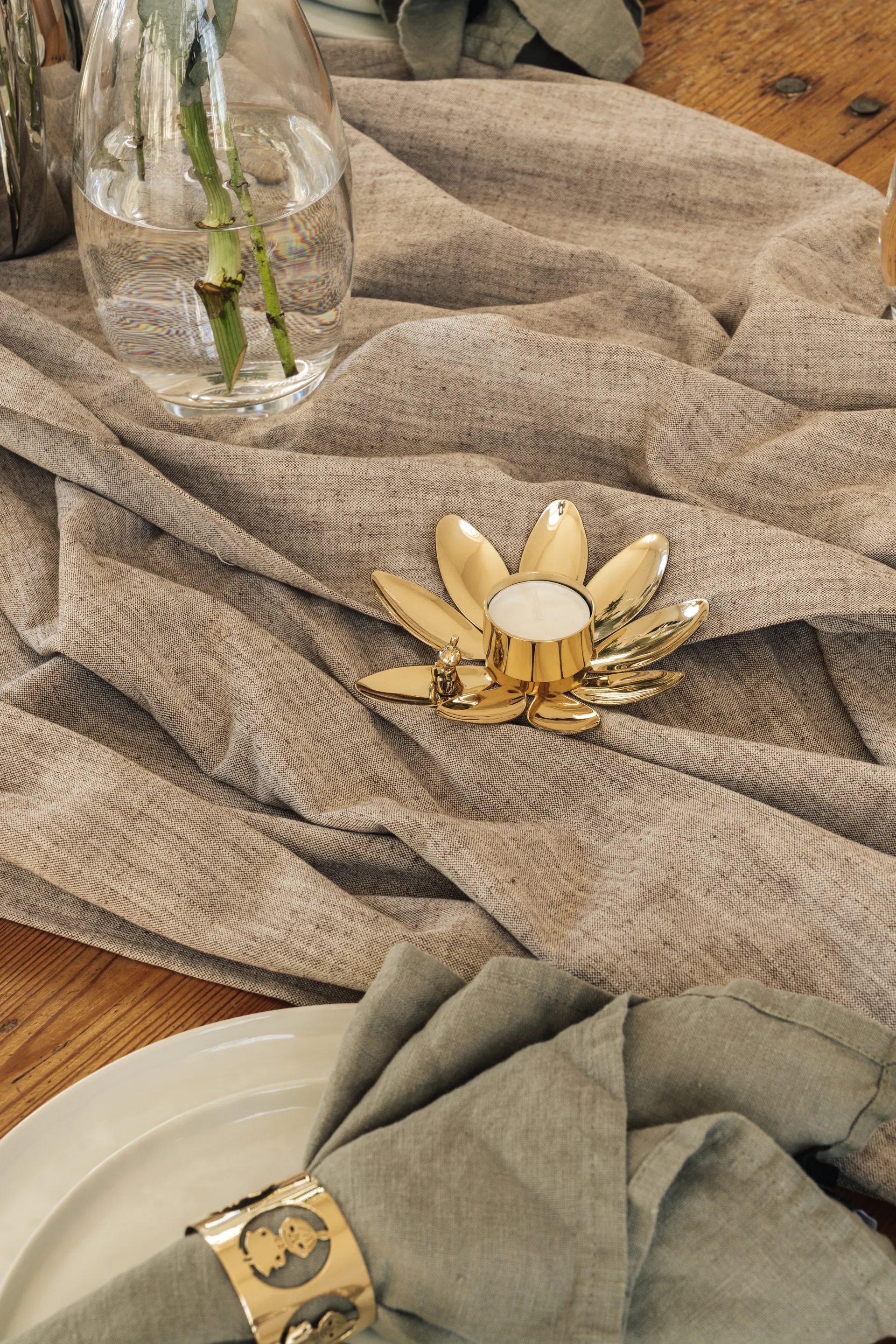 Hilke X Mumin Lille My lysestake, Messing Hilke Collection