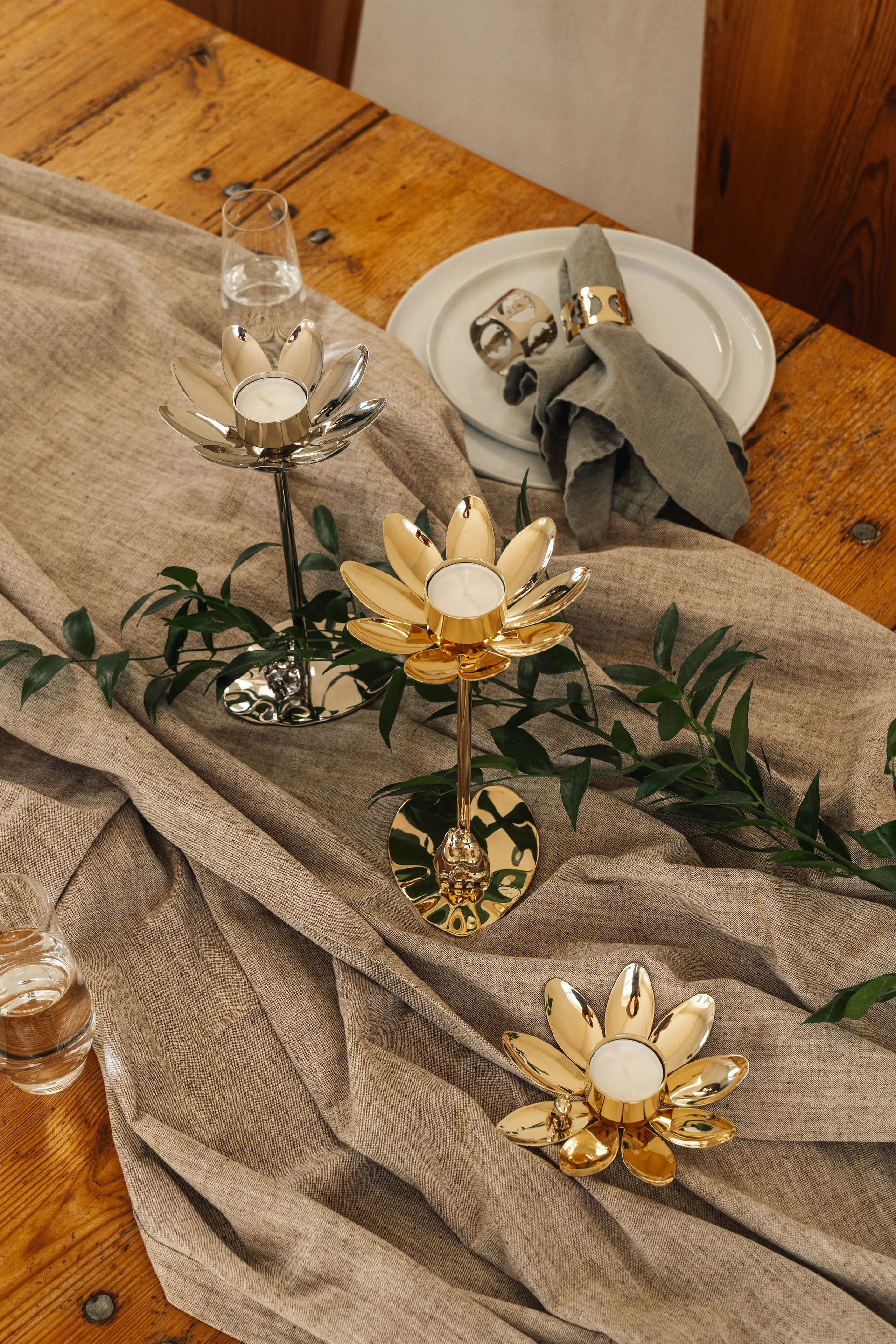 Hilke X Mumin Lille My lysestake, Messing Hilke Collection