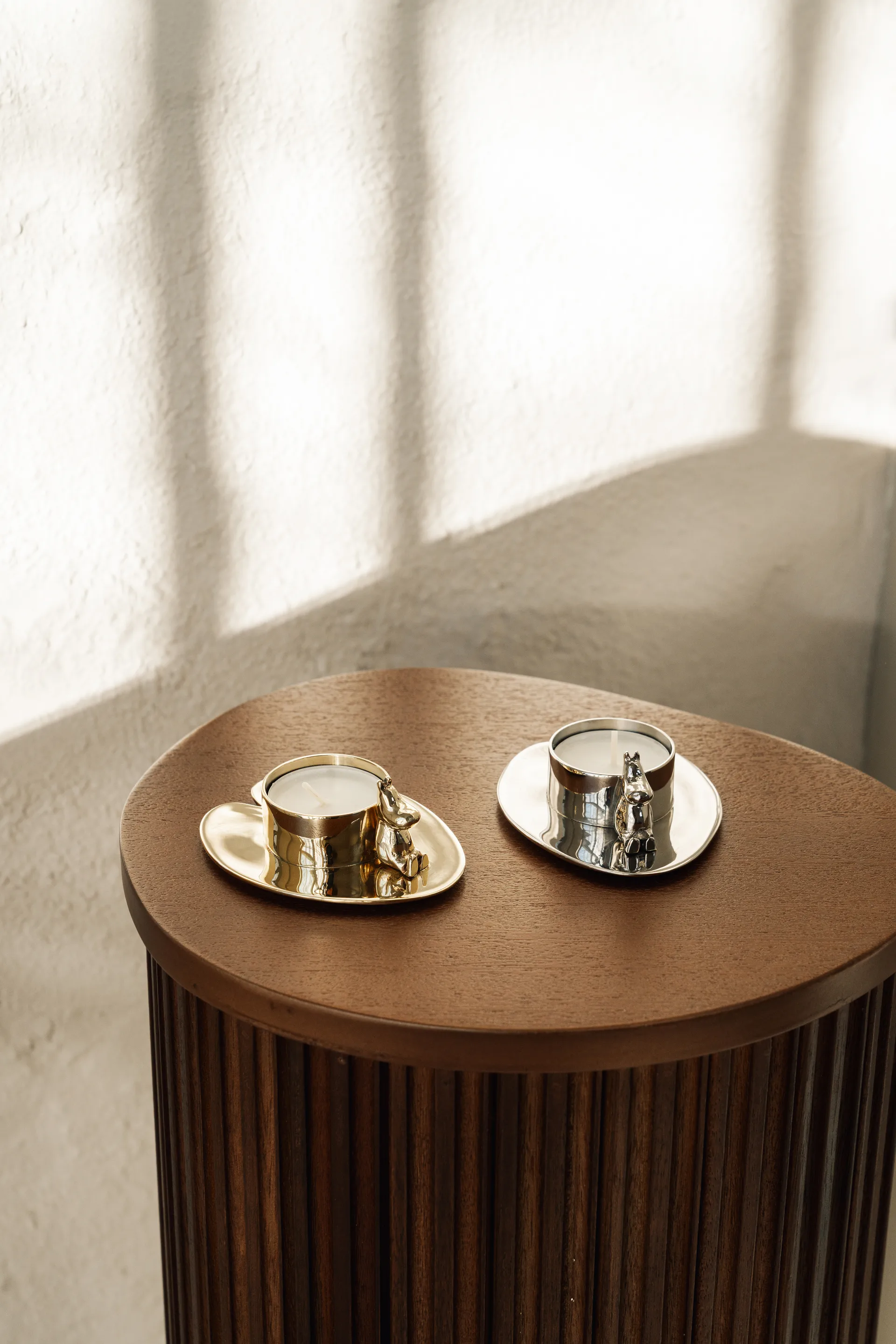 Hilke X Mumin No.3 lysestake, Forkrommet messing Hilke Collection