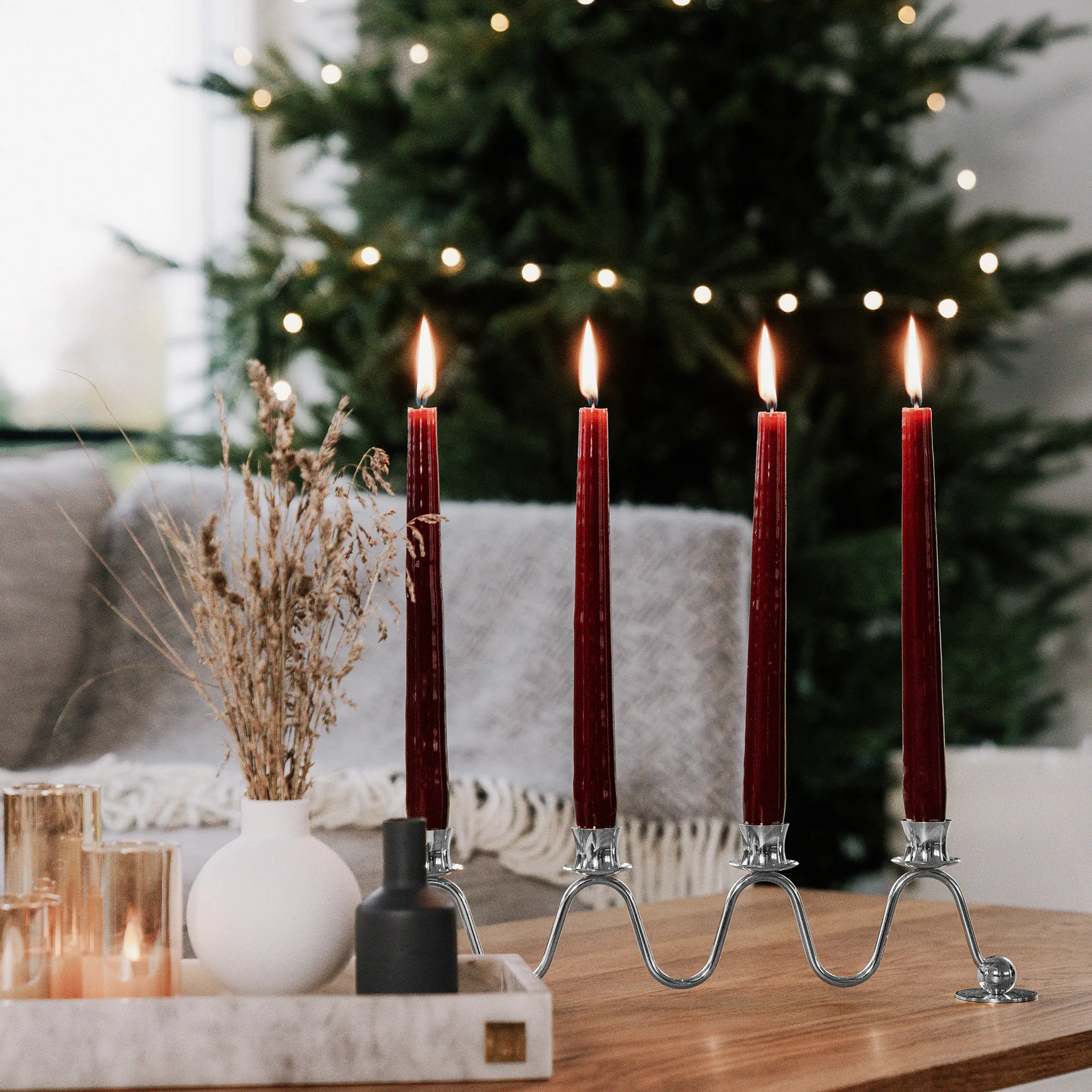 Lignano Sabbiadoro adventslysestake, Forkrommet messing Hilke Collection