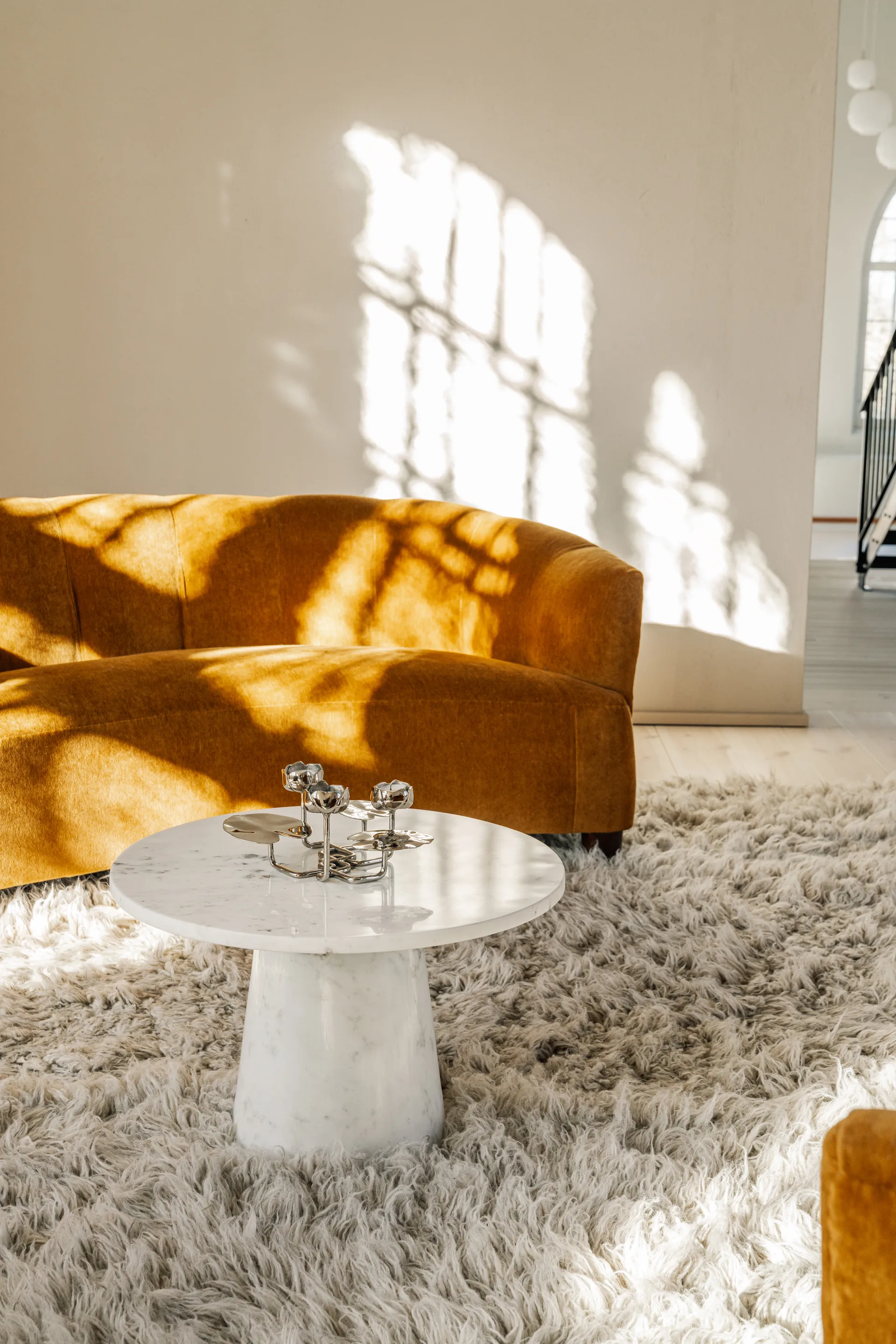 Ninfea grande lysestake, Forkrommet messing Hilke Collection