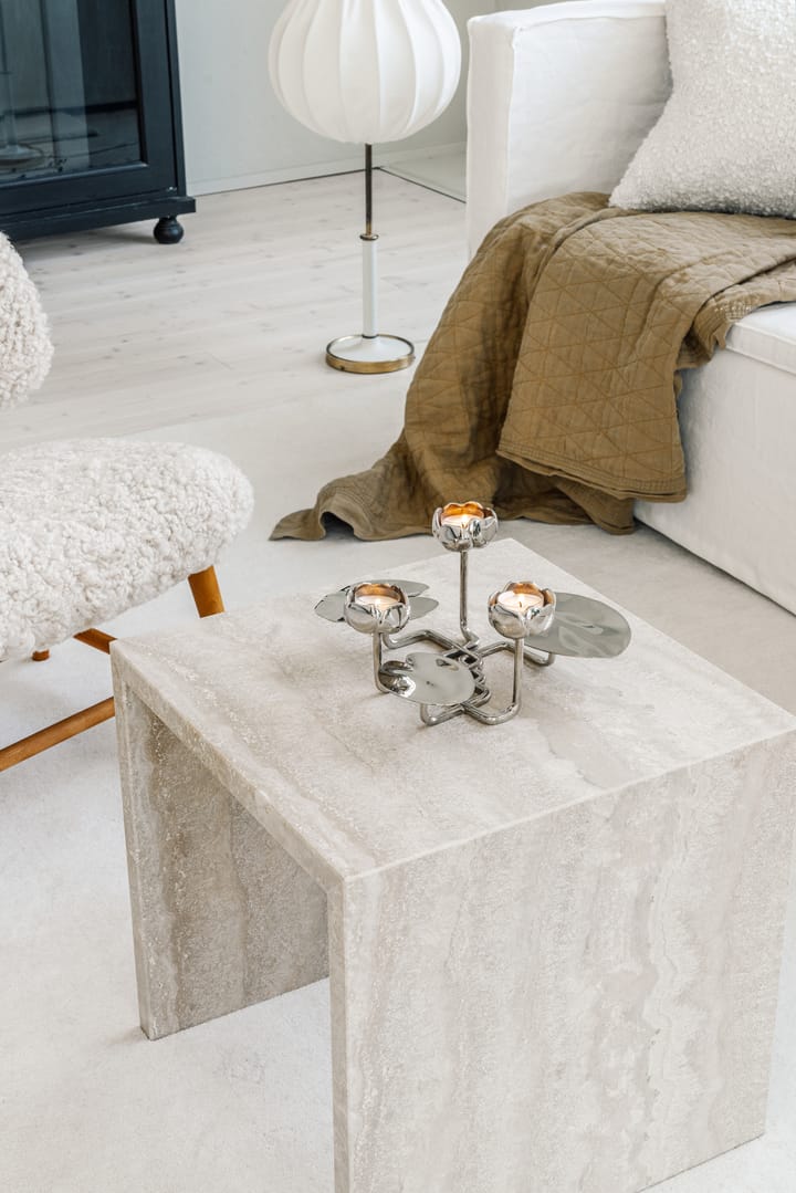 Ninfea grande lysestake, Forkrommet messing Hilke Collection