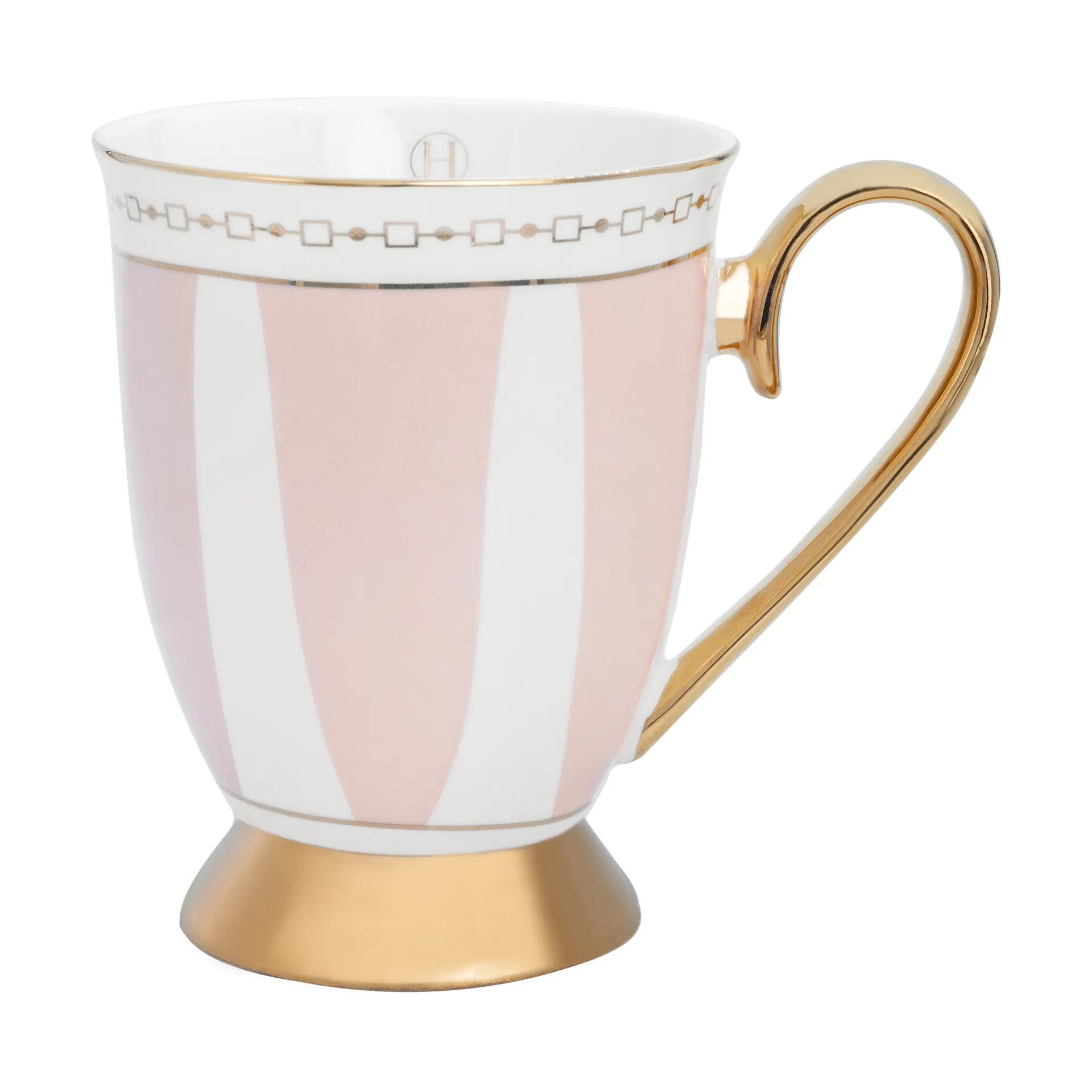 Strisce Rosa krus 28 cl, Rosa-hvit-gull Hilke Collection