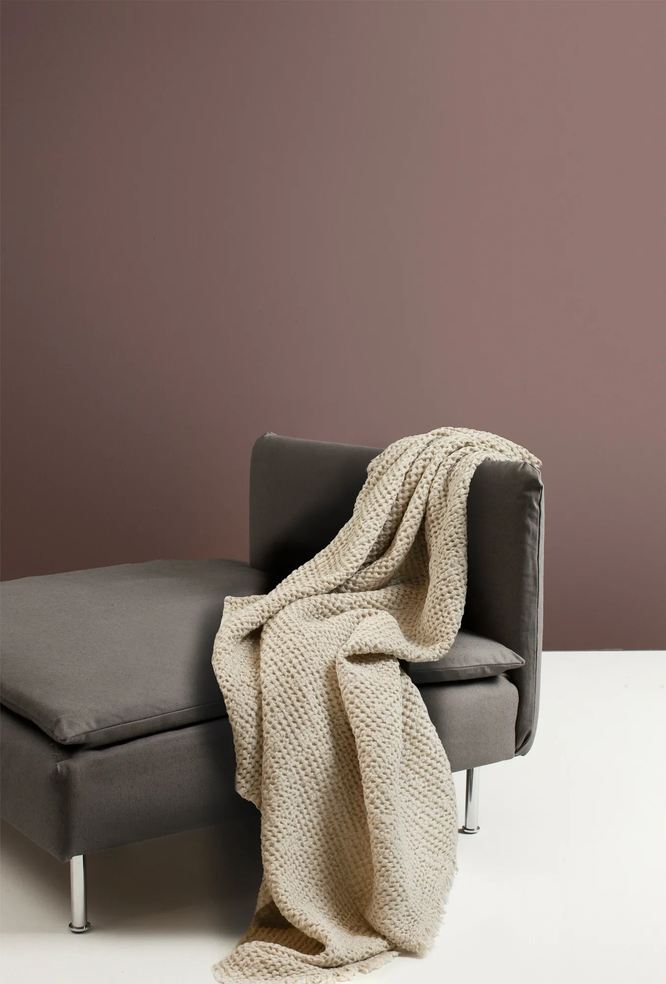 Angeline pledd 130 x 170 cm, Oatmeal Himla