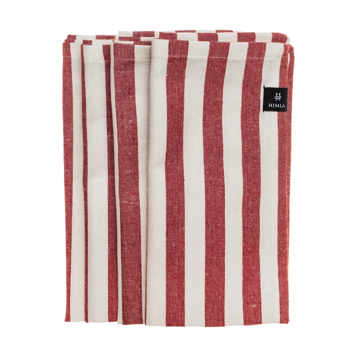 Bretagne stoffserviett 50x50 cm 4-pack - Deep red - Himla