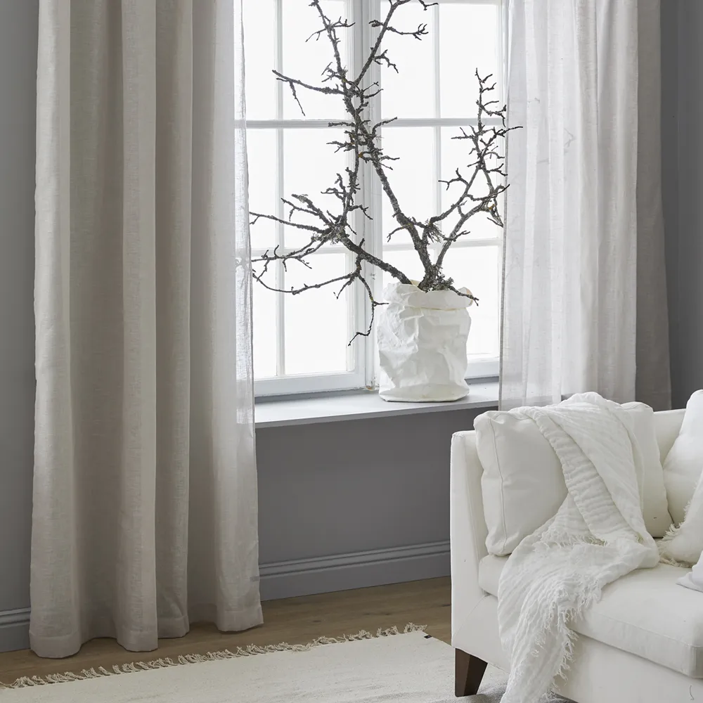 Dalsland gardin, mother of pearl, rynkebånd og kanal Himla