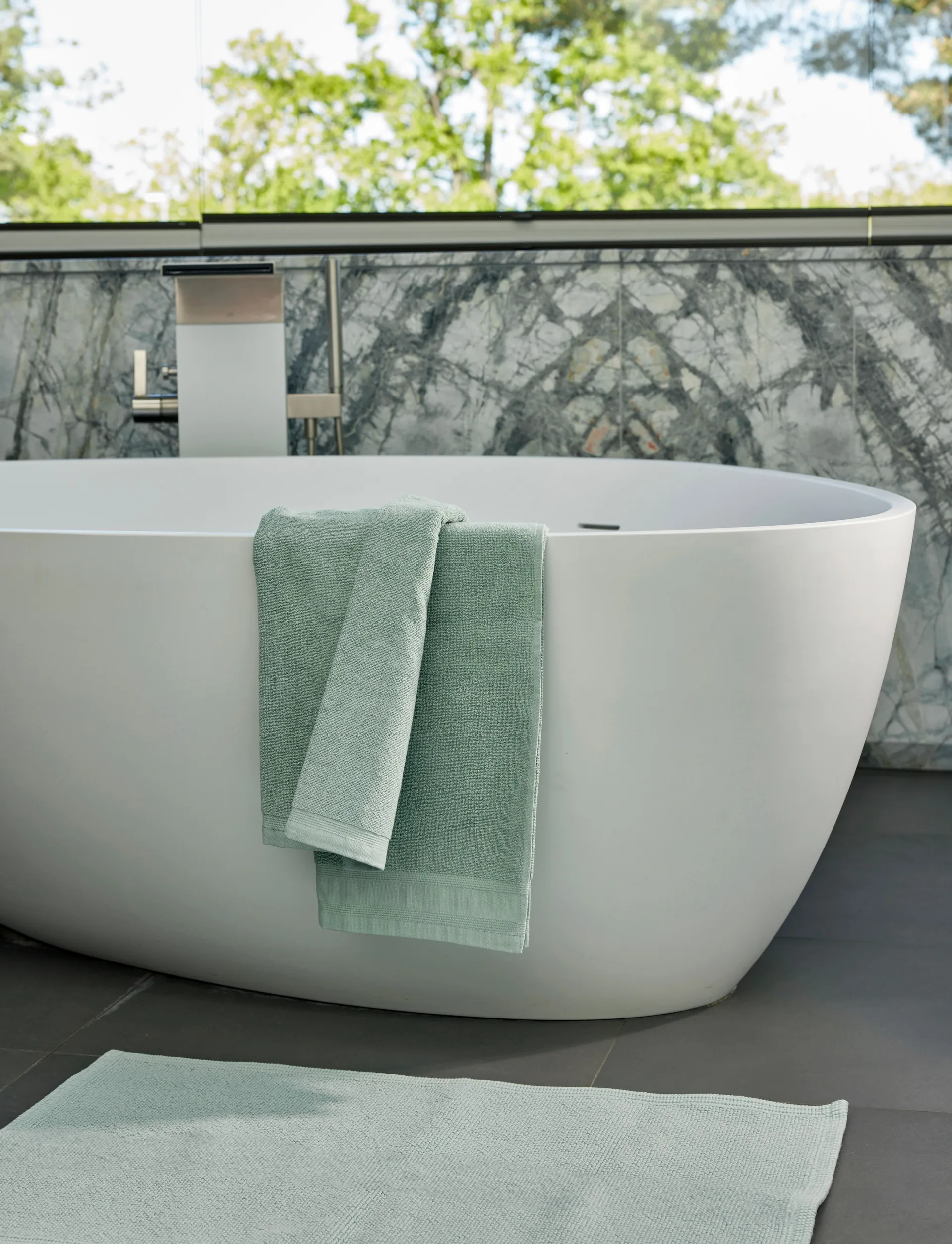 Lina håndkle, Aqua, 30x50 cm Himla