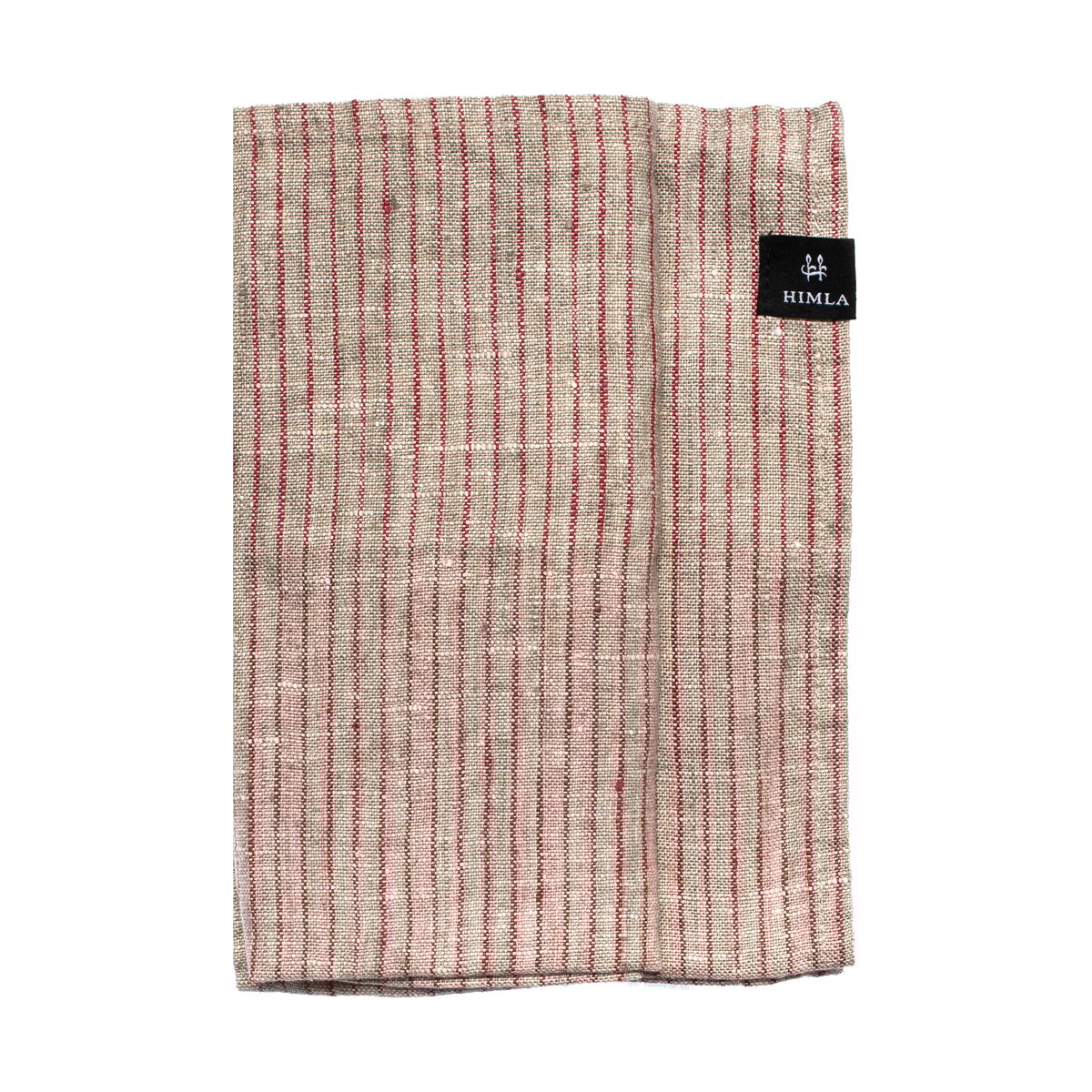Himla Linus serviett 45 x 45 cm 4-pakk True red-natural