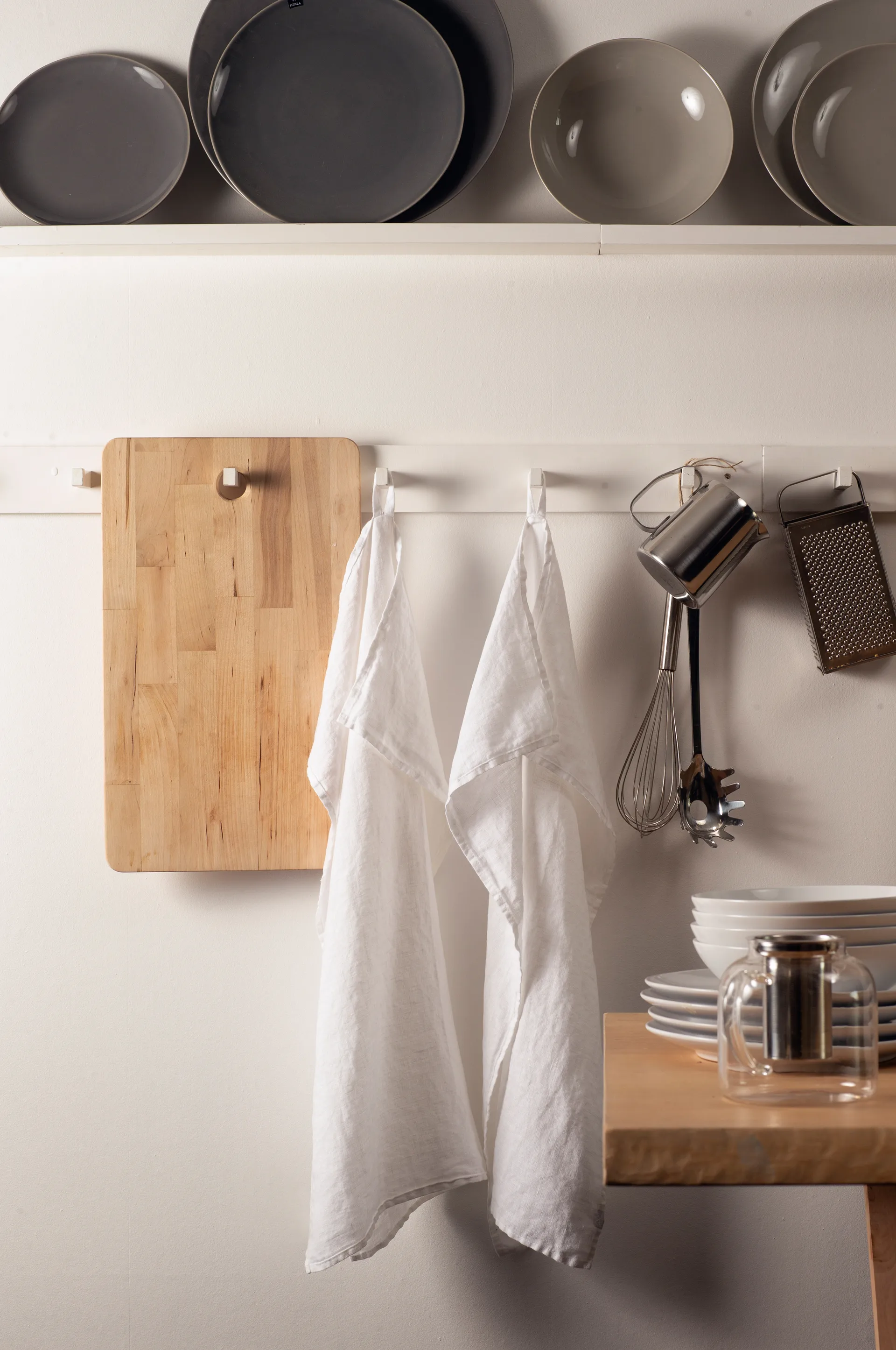 Sunshine kjøkkenhåndkle 2-pakning, White Himla