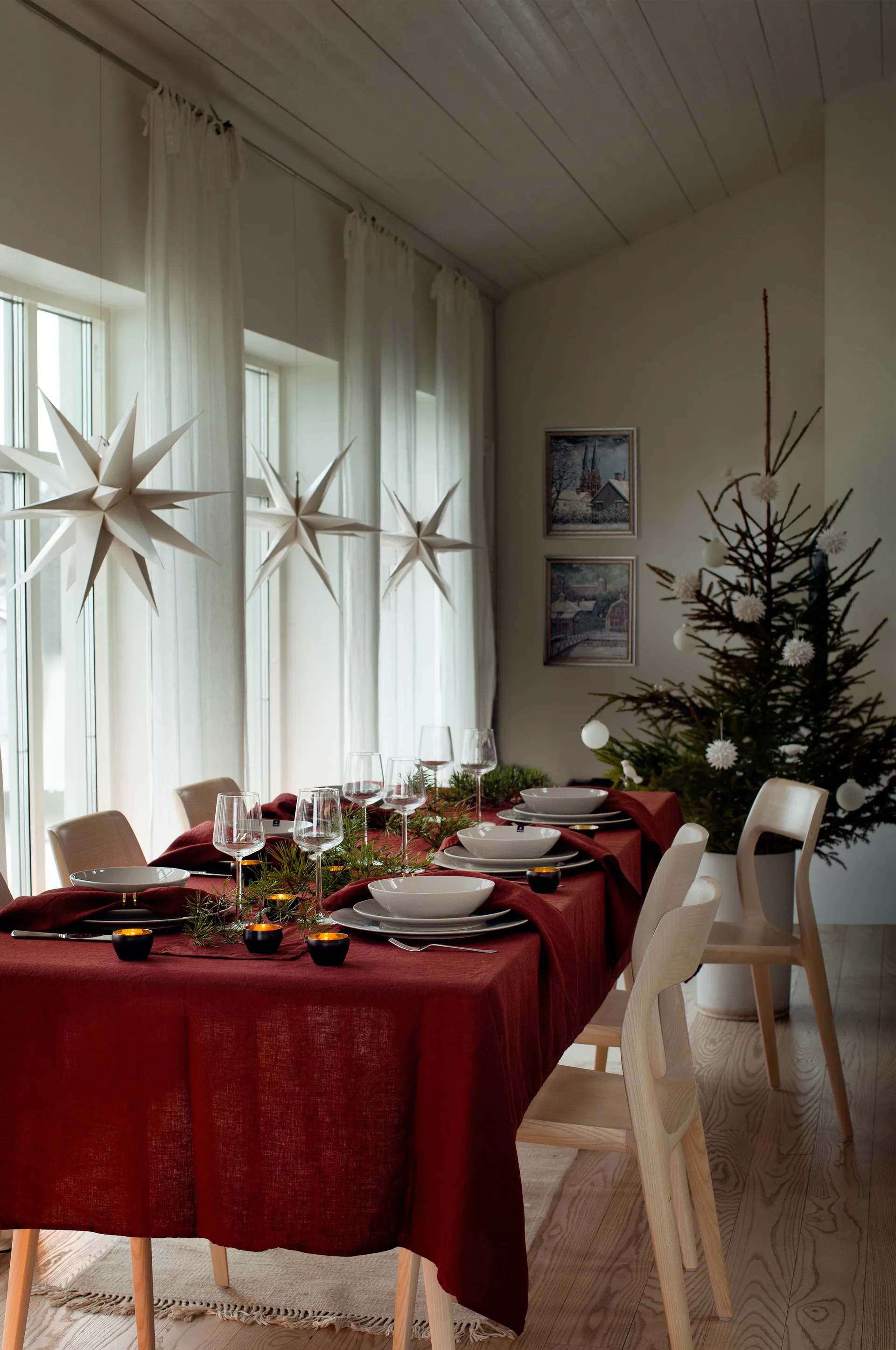 Sunshine serviett 4-pakning, Lingonberry (rød) Himla