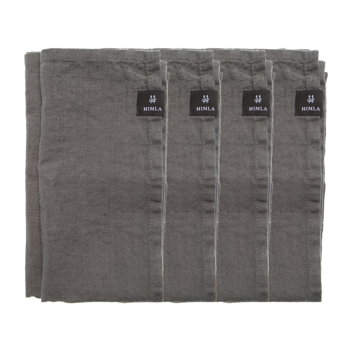 Himla Sunshine serviett 4-pk Charcoal (mrk grå) | Skandinavisk Design | Tøyservietter | Grå