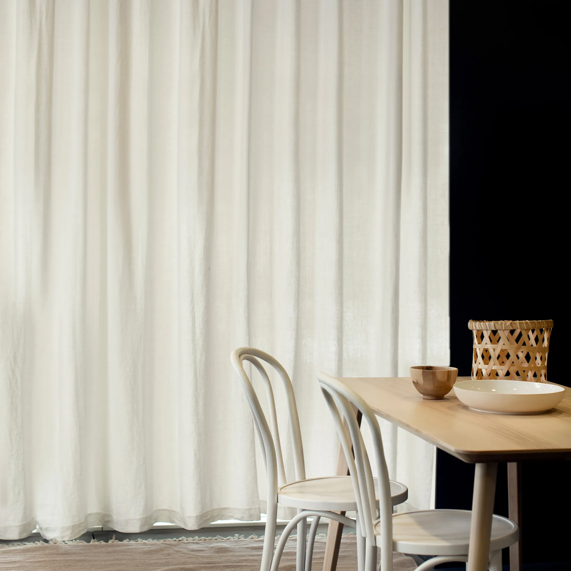 Twilight gardin med rynkebånd 140x290 cm, Off-white Himla