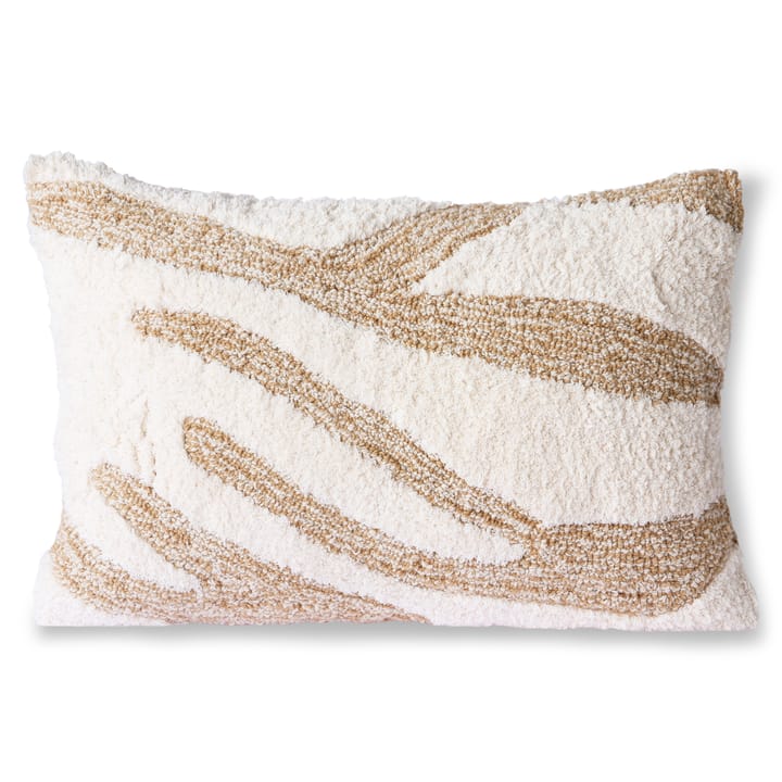 Fluffy pute 35x55 cm - Hvit-beige - HK Living