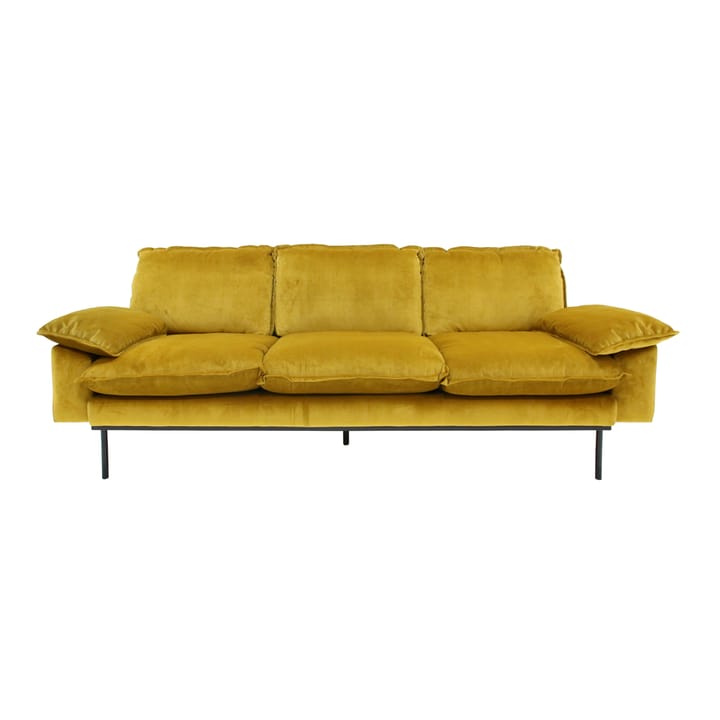 Retro sofa 3-seter - ogra (gul) - HK Living