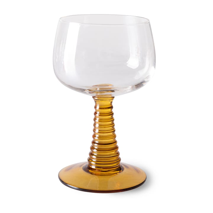 Swril vinglass høy - Oker - HK Living