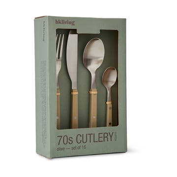 70's bestikksett 16 deler - Olive - HKliving