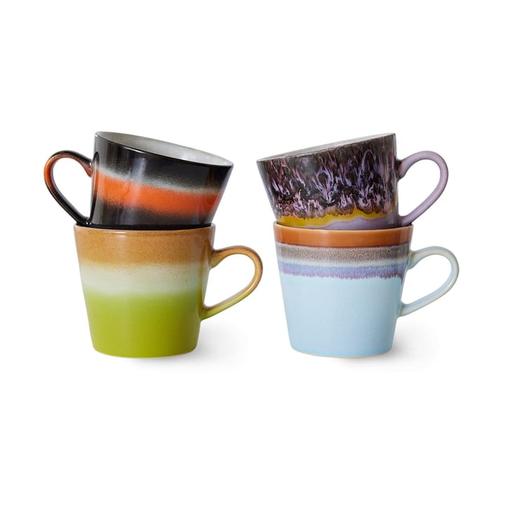 70's cappuccinokopp 4-pk - Solid - HKliving