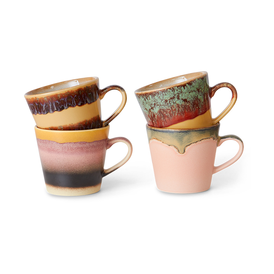 HKliving 70's cappuccinokrus 4-pakning Vista