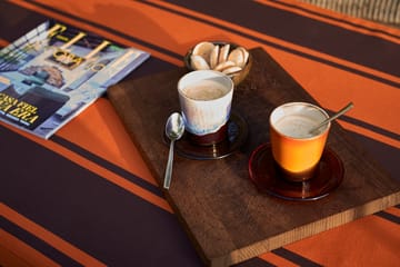 70's glassware kaffefat Ø 10,6 cm 4-pakning - Amber brown - HKliving