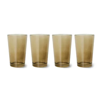 70's glassware teglass 20 cl 4-pakning - Mud brown - HKliving