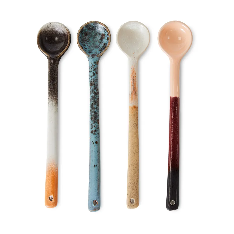 70's keramisk skje L 4-pk, Breeze HKliving