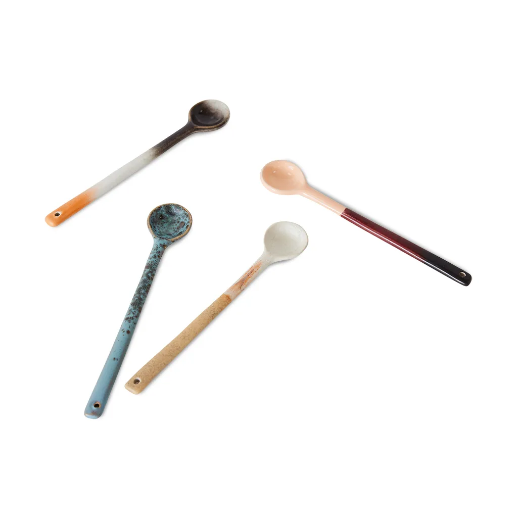 70's keramisk skje L 4-pk, Breeze HKliving