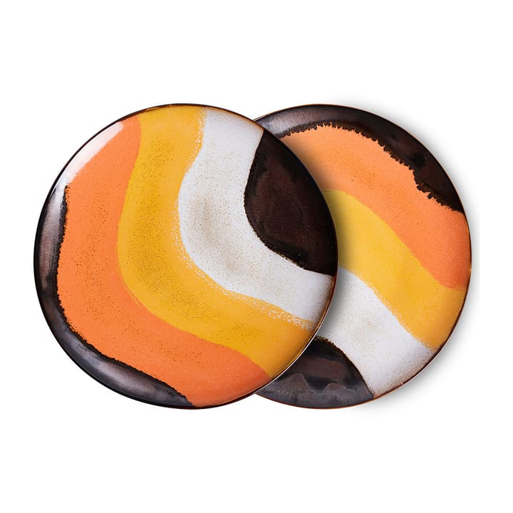 70's tallerken Ø27,5 cm 2-pakning - Retro wave - HKliving