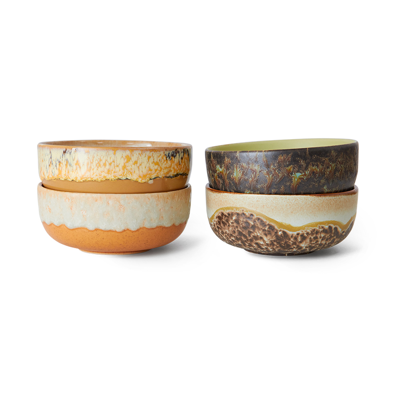 HK Living - HK Living 70s ceramics: tapas bowls drift (set of 4) - Lunehjem.no - Interiør på nett