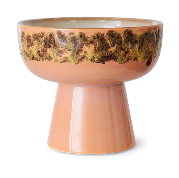 70's tapasbolle på fot L Ø12,5x11 cm, Lush HKliving