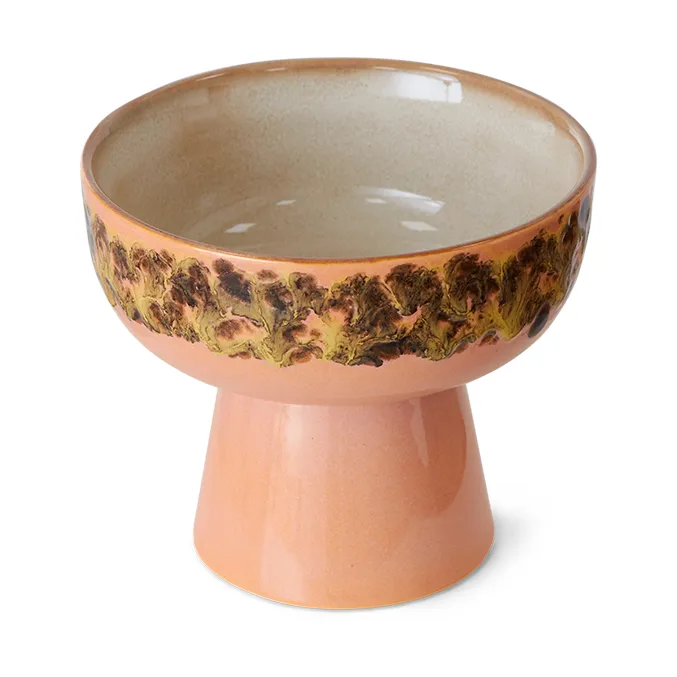 70's tapasbolle på fot L Ø12,5x11 cm, Lush HKliving