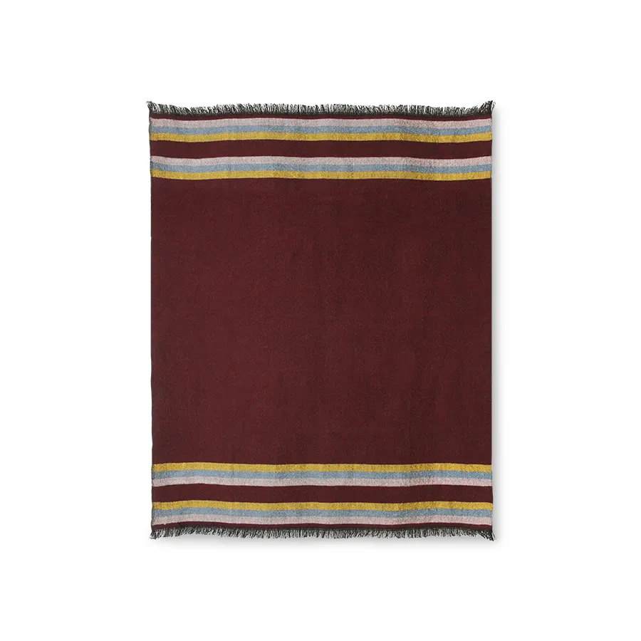 Doris Fluffig pledd 130x150 cm, Burgundy HKliving
