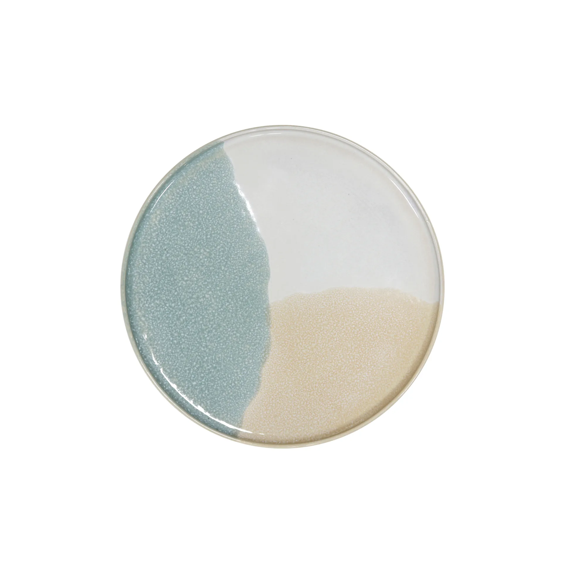 Gallery ceramics rund tallerken, mint/ nude HKliving