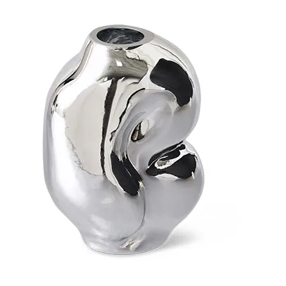 Gleam vase small, Chrome HKliving