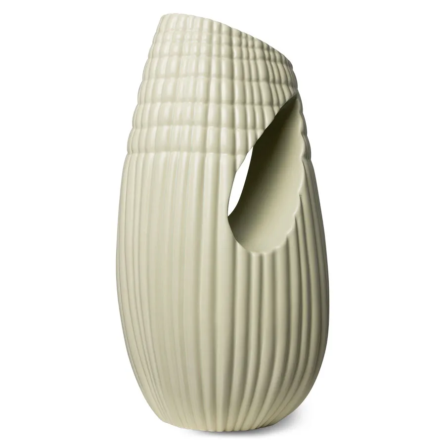 HK Objects Vase Riflet 14x32 cm, Matt mint HKliving