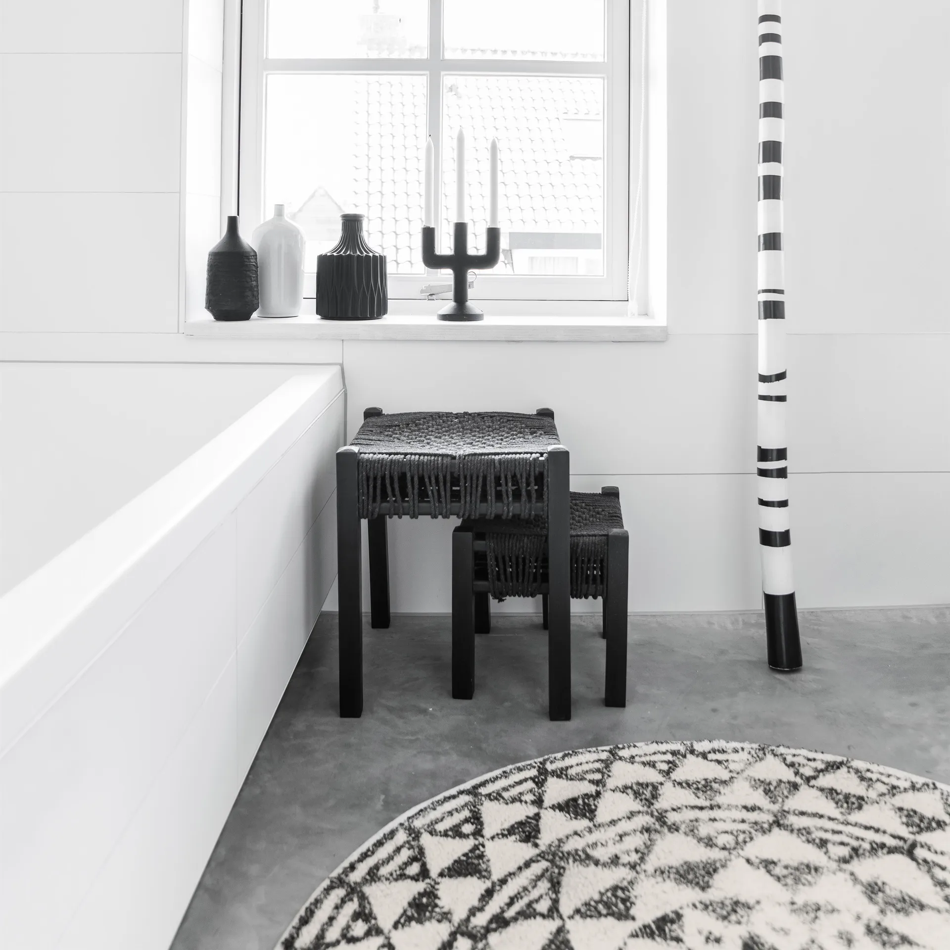 HKliving baderomsmatte rund, Diameter 120 cm HKliving