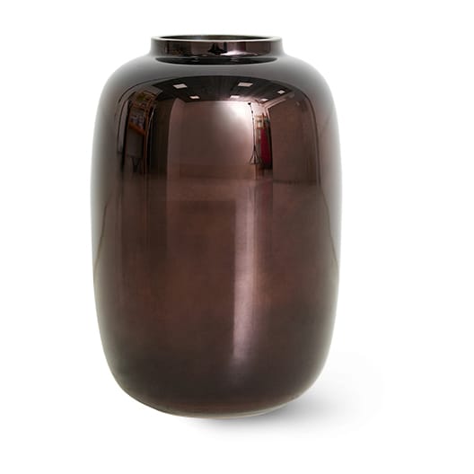 Hkliving glassvase chrome 20,2 cm, Brown metallic HKliving