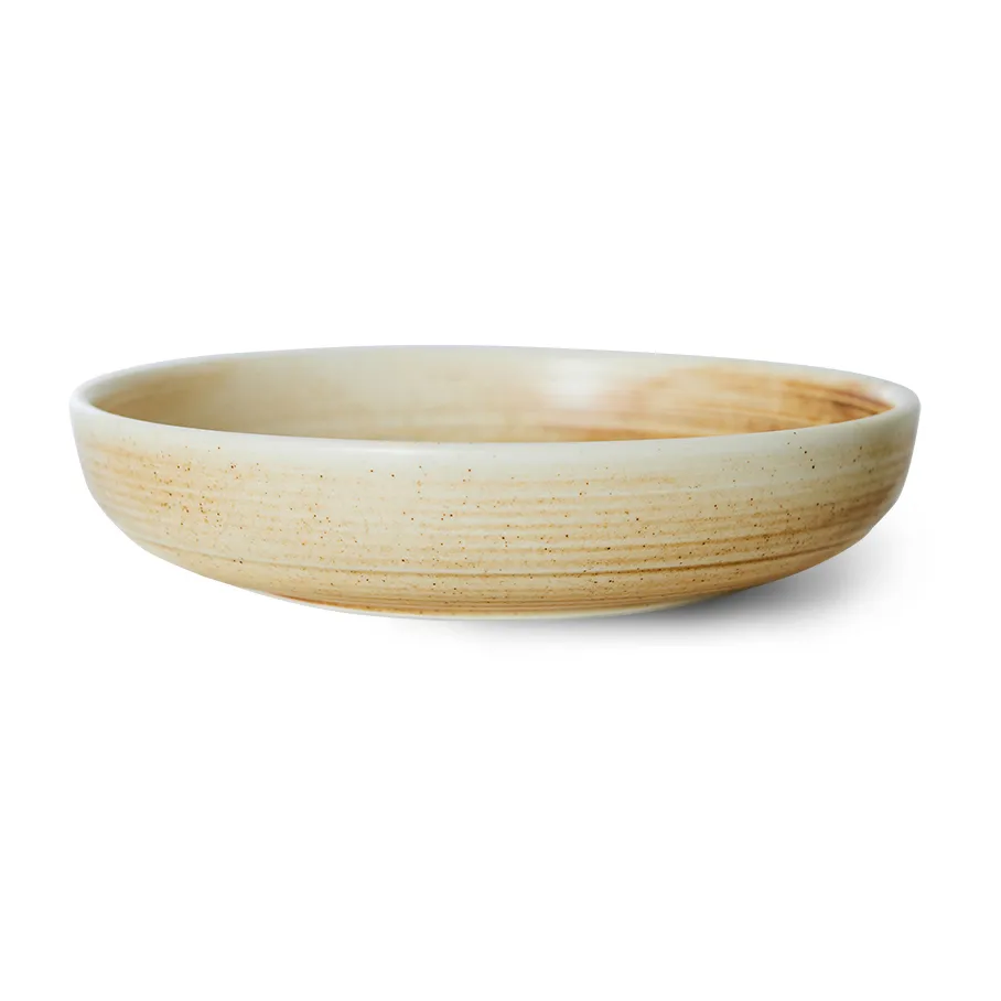 Home Chef dyp tallerken large Ø21,5 cm, Rustic cream-brown HKliving