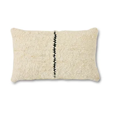Natural wool stripete pute 30x50 cm - White - HKliving