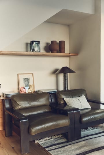 Natural wool stripete pute 30x50 cm - White - HKliving