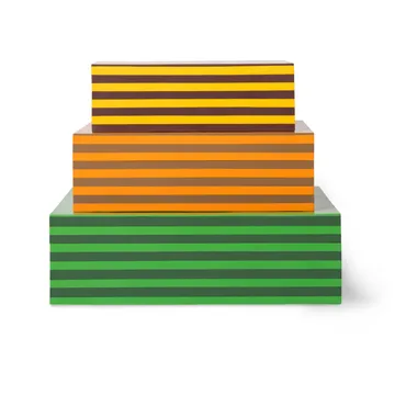 Oppbevaringsboks med lokk 3 deler - Dawn - HKliving