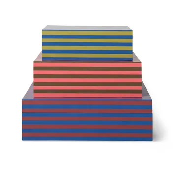 Oppbevaringsboks med lokk 3 deler - Dusk - HKliving