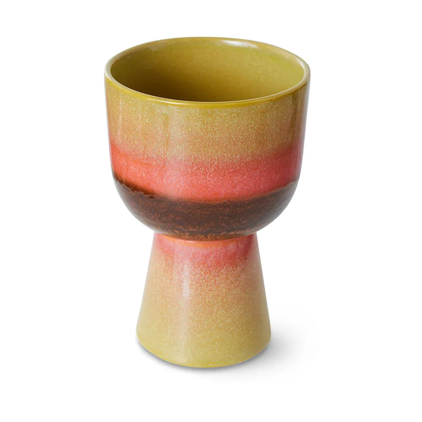 Retro blomsterpotte Ø16,5 cm, Lime green HKliving