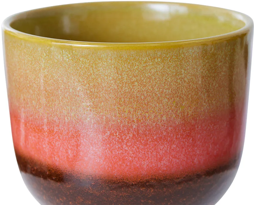 Retro blomsterpotte Ø16,5 cm, Lime green HKliving